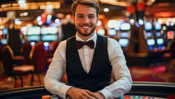 Wolf Gold slot interface on slotboom77 showing five-reel layout, paylines, and bonus feature trigger